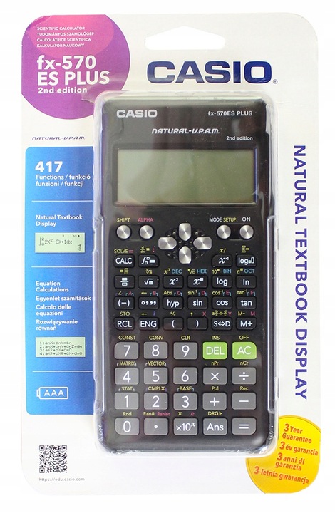 Kalkulator CASIO FX-570ES Plus 2nd Edition