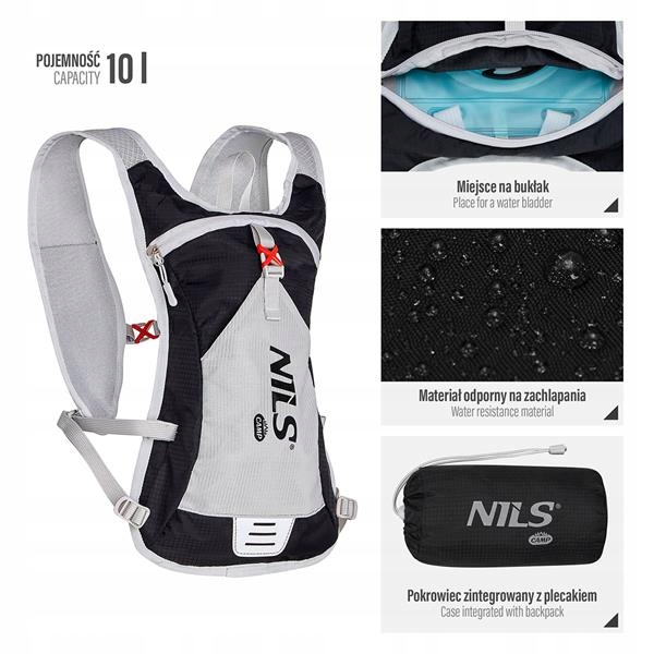 Plecak treningowy DO BIEGANIA poręczny zintegrowany pokrowiec Miejsce bukła