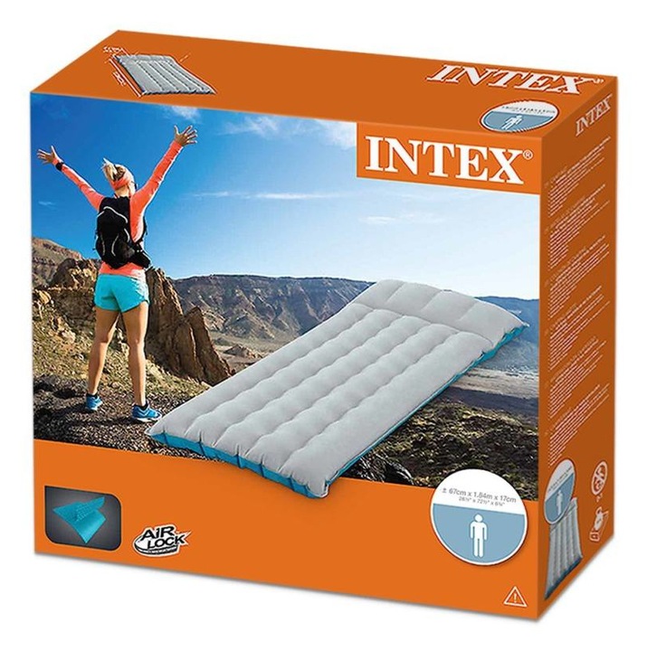 Materac jednoosobowy Intex 184 x 67 x 17 cm szary