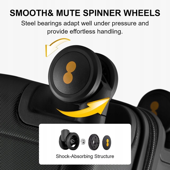 Level8 Walizka twarda średnia poliwęglan (polikarbonat) B07MXF4G8K 40 l