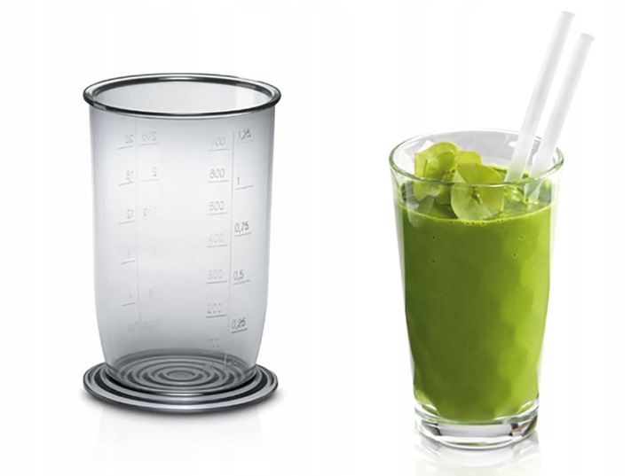 Blender ręczny Bosch MSM26500 600W QuattroBlade Rozdrabniacz Biały