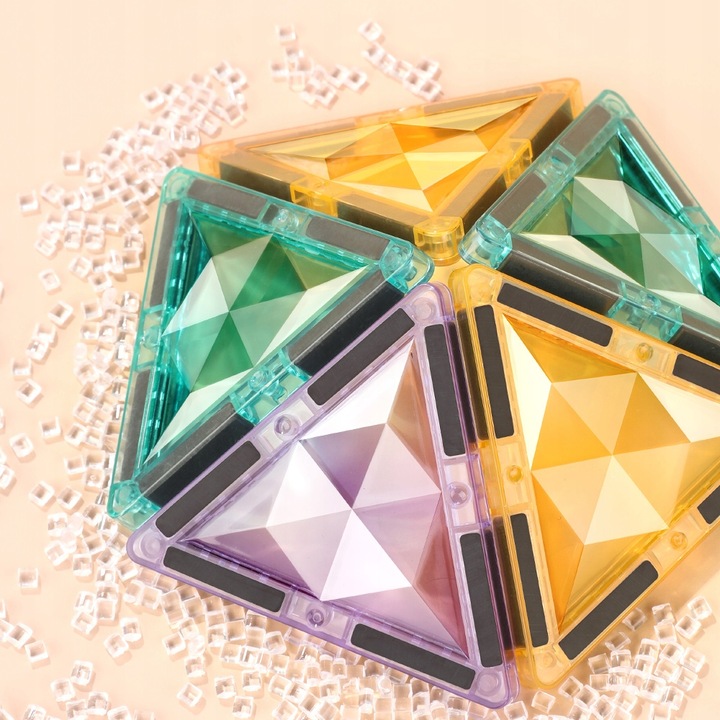 Klocki magnetyczne dla dzieci duże edukacyjne zestaw tor konstrukcyjny 158e