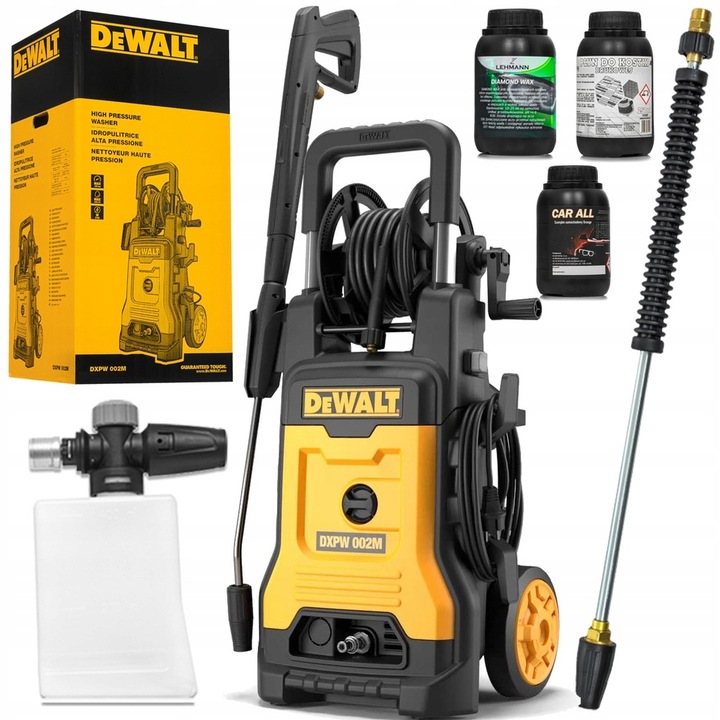 MYJKA CIŚNIENIOWA DEWALT 2100W MOSIĄDZ 150BAR SAMOSSĄCA SILNIK INDUKCYJNY