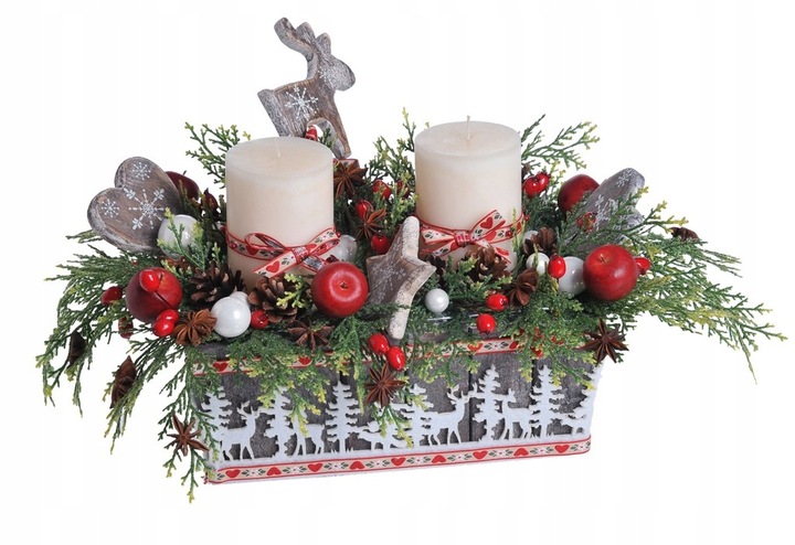 Komplet świec 7,9,11,13cm adwentowe świeczki stroik białe perłowe