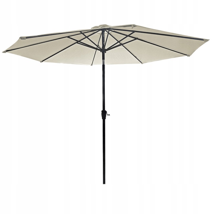 PARASOL OGRODOWY DUŻY SOLIDNY SKŁADANY 3 M Z KORBKĄ REGULACJA XL ECRU