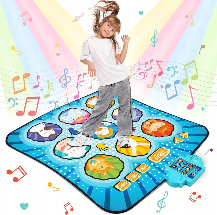 REGULOWANE OBJĘTOŚĆ TANECZNA PAD TANECZNA Z 4 TRYBAMI GRY, BEZ POŚLIZGU