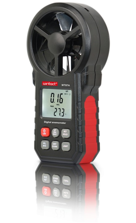 ANEMOMETR WIATROMIERZ POMIAR PRĘDKOŚCI POWIETRZA MIERNIK WIATRU TEMPERATURY