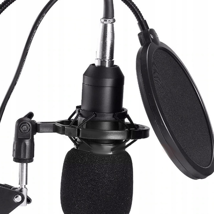 Mikrofon studyjny ze statywem i filtrem USB z mixerem Bluetooth V8X PRO