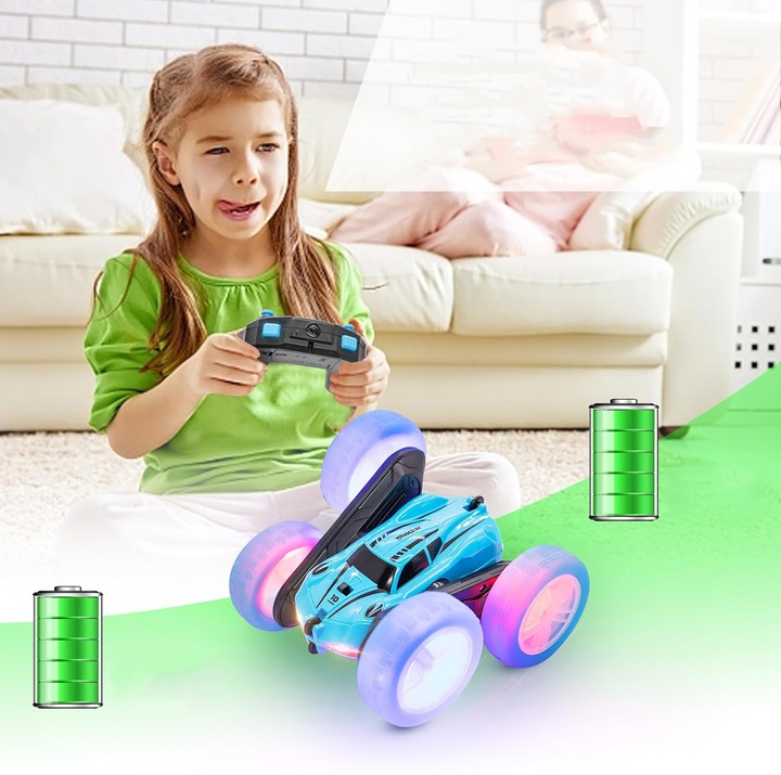 AUTO TWISTER TAŃCZĄCY SAMOCHÓD AKROBATA KASKADER 4WD Z LED Z PILOT Z AKU