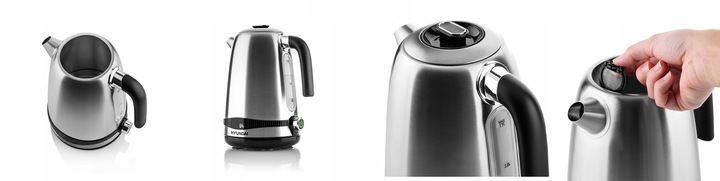 CZAJNIK ELEKTRYCZNY REGULACJA TEMP 1,7L 2200W INOX