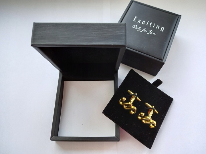 Srebrne spinki do mankietów Paragrafy dla Prawnika Sędziego Adwokata +Etui