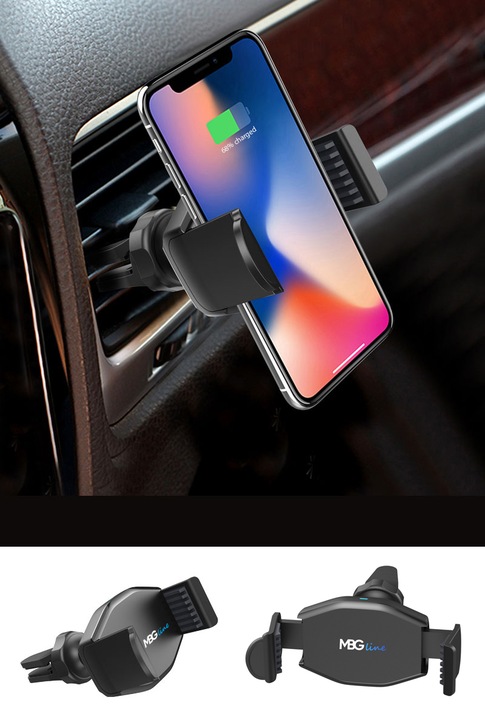 UCHWYT SAMOCHODOWY Z ŁADOWARKĄ INDUKCYJNĄ 15W QI