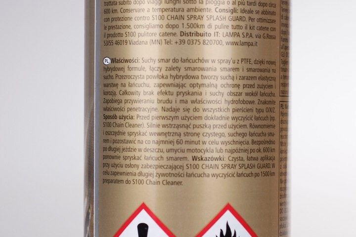 S100 DRY LUBE CHAIN SPRAY smar do łańcucha +GRATIS