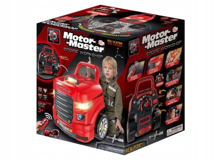 CIĘŻARÓWKA DO ROZKRĘCANIA REALISTYCZNE CZĘŚCI SILNIK ZESTAW MECHANIKA 61 EL