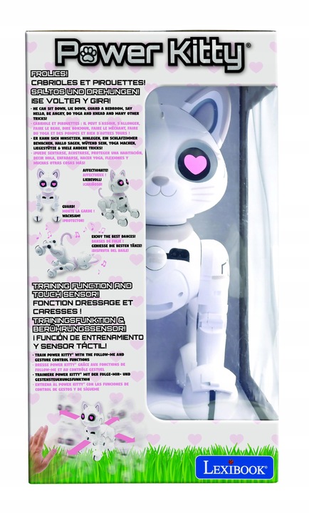 Zdalnie sterowany robot kot, programowalny inteligentny, światło, dźwięk