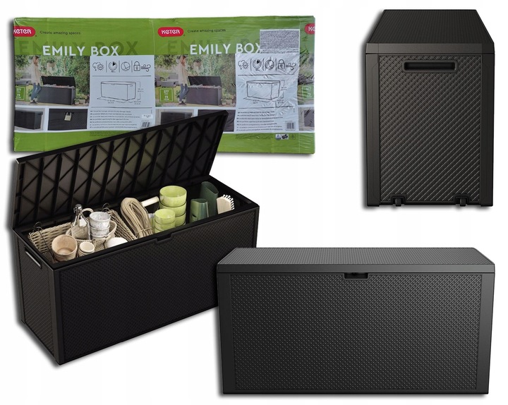 Skrzynia ogrodowa 270 LITRÓW Emily Box Brąz