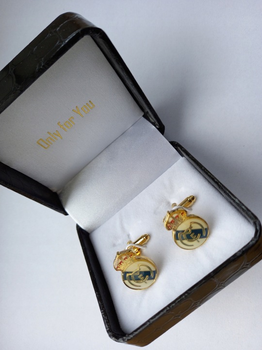 Spinki do mankietów koszuli Real Madryt dla kibica