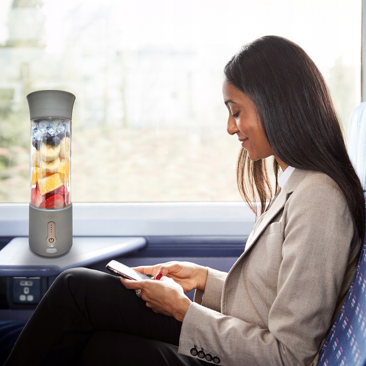 BLENDER KIELICHOWY DO SMOOTHIE I KOKTAJLI RECZNY beWell 500ml BEZPRZEWODOWY