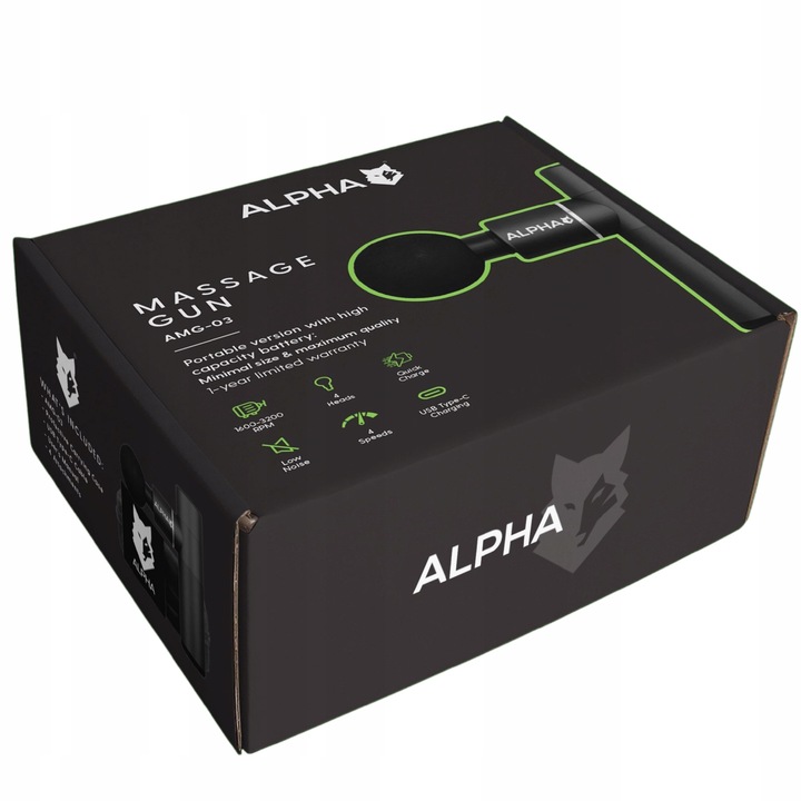 PISTOLET DO MASAŻU MOCNY MASAŻER MASSAGE GUN ALPHA