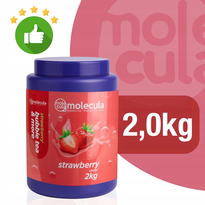 Molecula - KULKI do BUBBLE TEA - 2kg - MOLEKULARNY KAWIOR - TRUSKAWKA