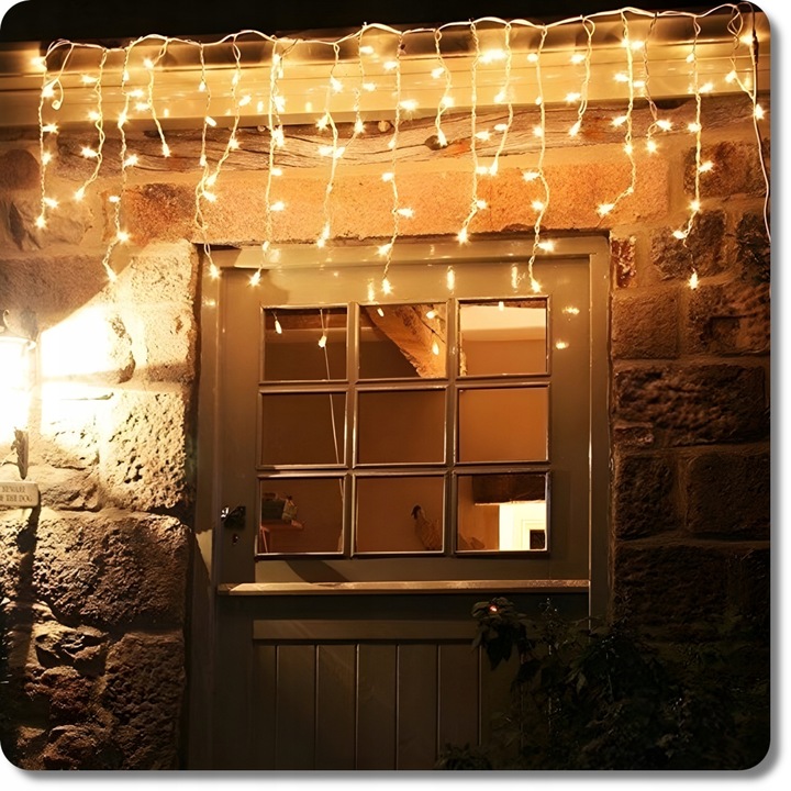 SOPLE FLASH 300 LED ZEWNĘTRZNE BIAŁE CIEPŁE lampki + zimny Flash