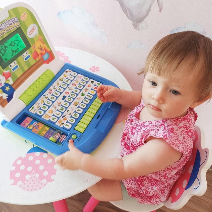 Komputerek dziecięcy laptop dla dzieci interaktywny edukacyjny komputer