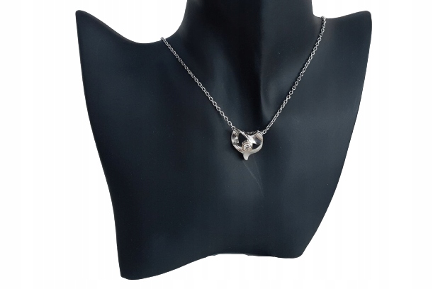 SREBRNA ZAWIESZKA DO ŁAŃCUSZKA SERCE 925 TT-55C