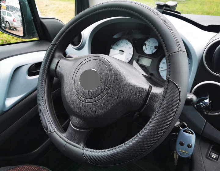 VW Golf 4 5 6 7 Jetta Passat B5 B6 B7 Polo UP! na kierownice skóra karbon