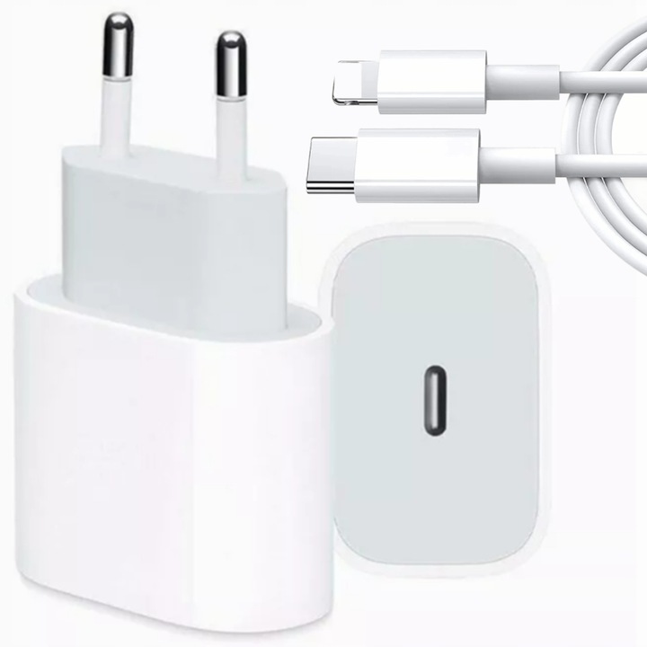 SZYBKA ŁADOWARKA USB C 20W + KABEL DO IPHONE 1M