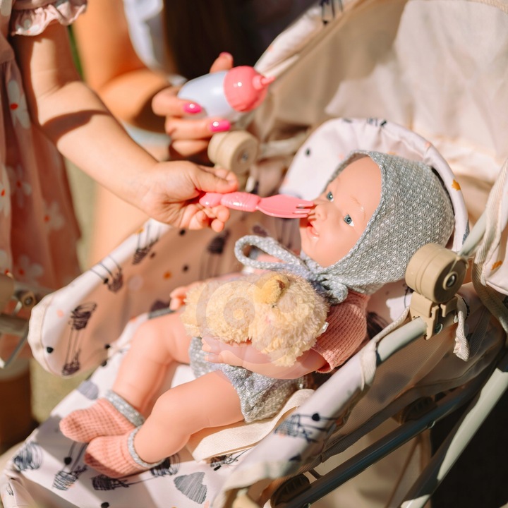 LALKA BOBAS MIŚ ZESTAW DO KARMIENIA PIELĘGNACJI OPIEKUNKA WOOPIE ROYAL