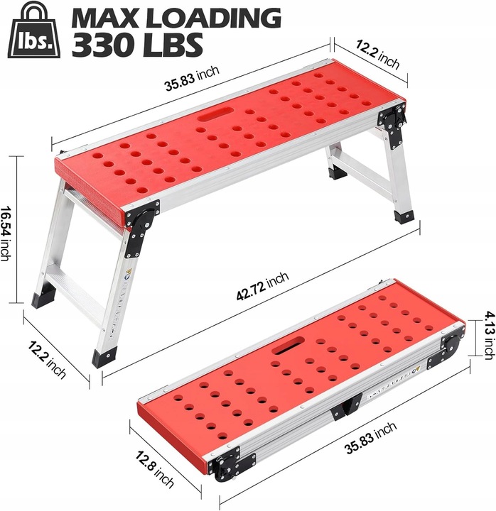 Podest aluminiowy roboczy drabina aluminiowa 2,45m
