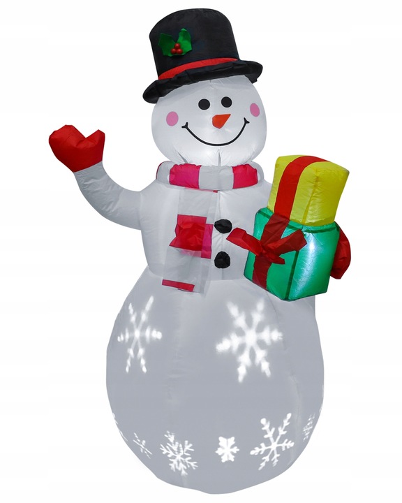 BAŁWAN nadmuchiwany ŚWIECĄCY DUŻY pompowany LED 150cm dmuchaniec JUMIhome