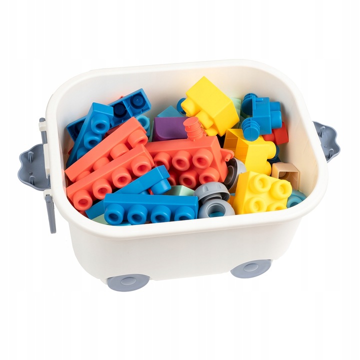 SMILY PLAY MIĘKKIE KLOCKI 80 elementów, klocki dla malucha +18 m-cy