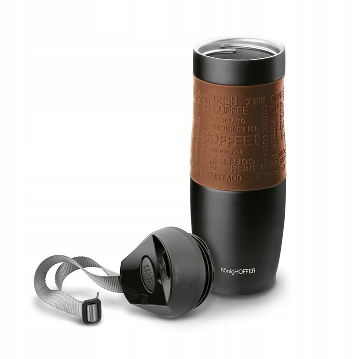 Kubek termiczny do kawy i herbaty 480 ml Brązowy