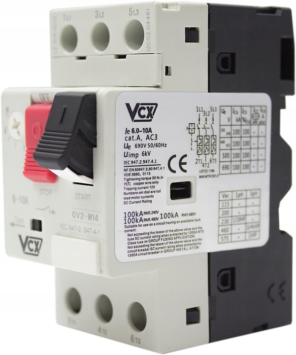 Wyłącznik silnikowy GV2 6,0-10A