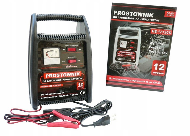 Prostownik Samochodowy Ładowarka 6V-12V 12A