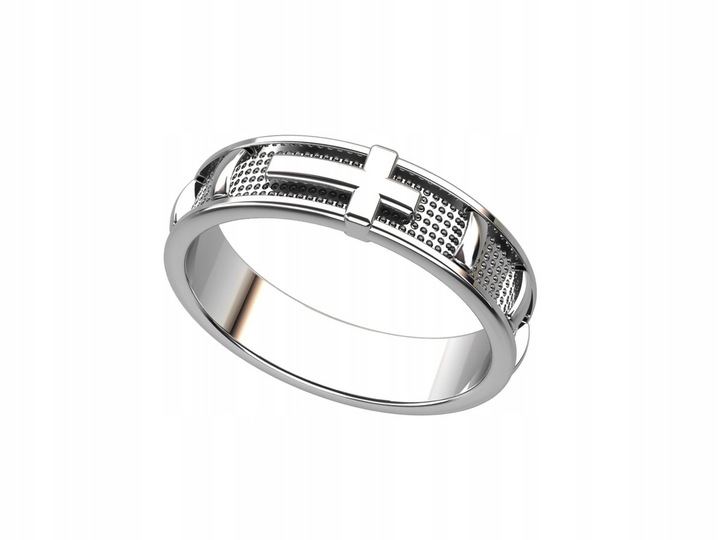 Różaniec na palec, obrączka srebro pr. 925 r. 18