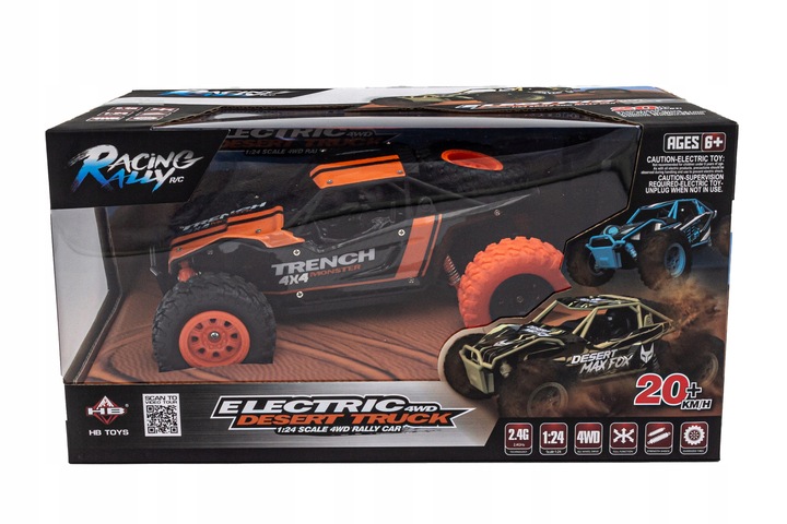 Samochód ZDALNIE STEROWANE AUTO 4x4 na PILOTA Akumulator RC Terenowy Buggy