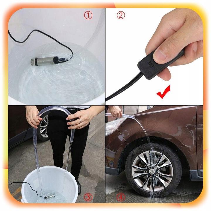 MOCNA ELEKTRYCZNA POMPKA DO SPUSZCZANIA PALIWA OLEJU WODY ROPY 12V POMPA