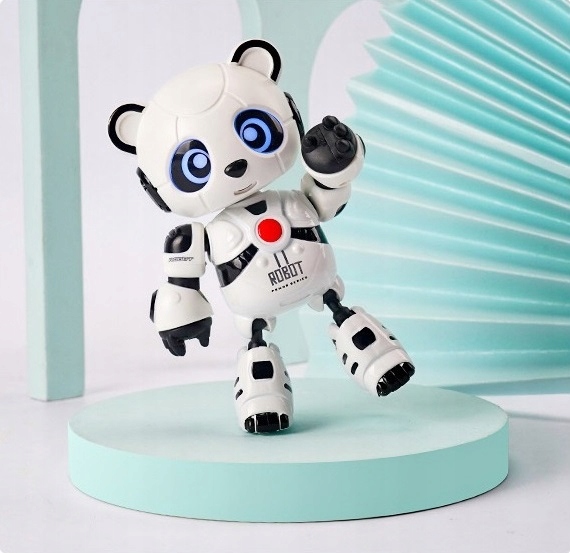 INTERAKTYWNY ROBOT PANDA MÓWI POWTARZA GRA ŚWIECI ZABAWKA DLA DZIECI