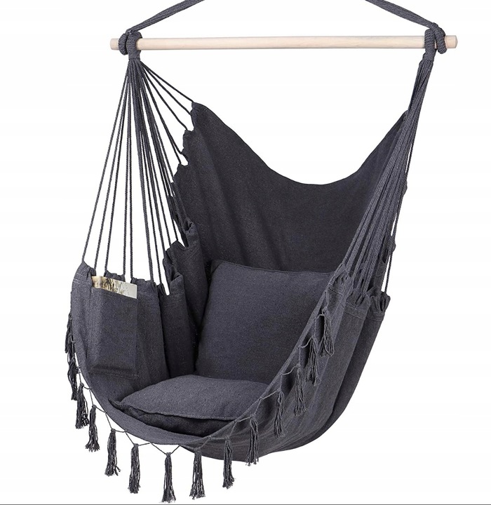 HUŚTAWKA BOHO HAMAK BRAZYLIJSKI OGRODOWY KRZESŁO BRAZYLIJSKIE BUJANY kokon