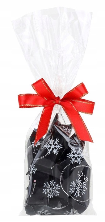 Torebki foliowe woreczki świąteczne celofan w ŚNIEŻYNKI 15x25 100 szt.