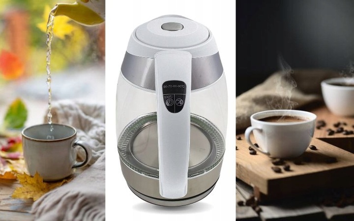 Czajnik Łucznik z regulacją temperatury WK-2020 biały 2200W 1,8L