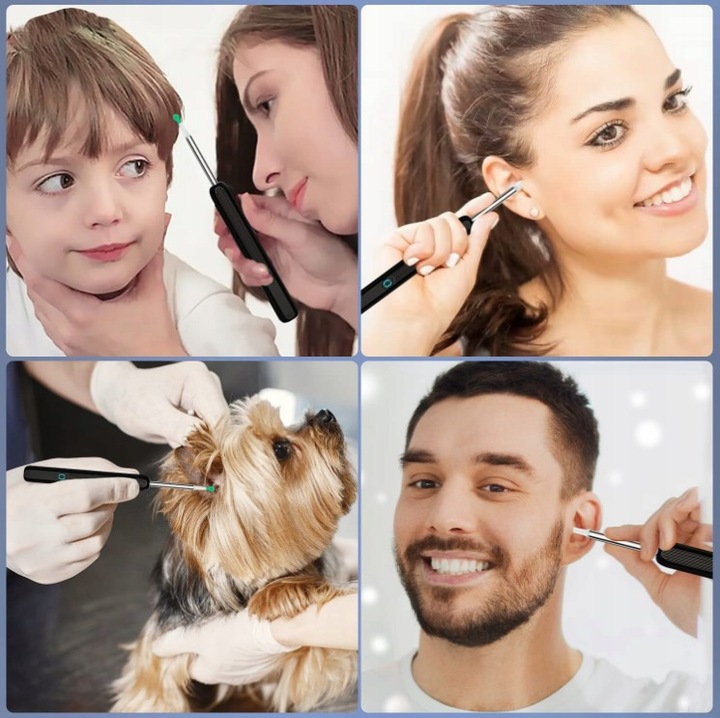 ZESTAW DO USUWANIA WOSKOWINY Z KAMERĄ 8 MEGAPIXELI HD 6 LED ENDOSKOP