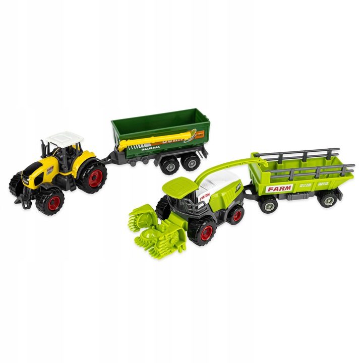 Zestaw pojazdów rolniczych traktor ciągnik kombajn przyczepa dla dzieci
