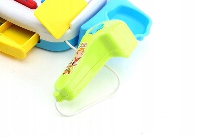 DUŻA Interaktywna Kasa Sklepowa Koszyk Produkty SKANER MIKROFON BILON KARTY