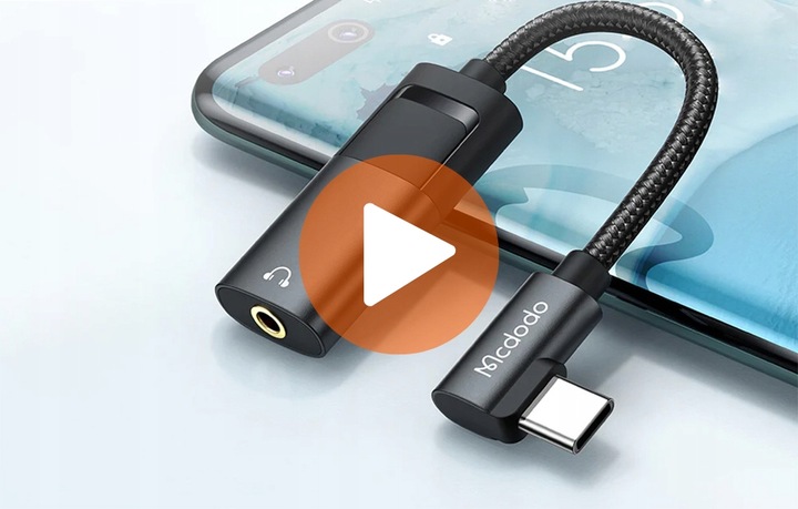 MCDODO PRZEJŚCIÓWKA ADAPTER USB TYP C DO AUX + USB-C DO SŁUCHAWEK ŁADOWANIA