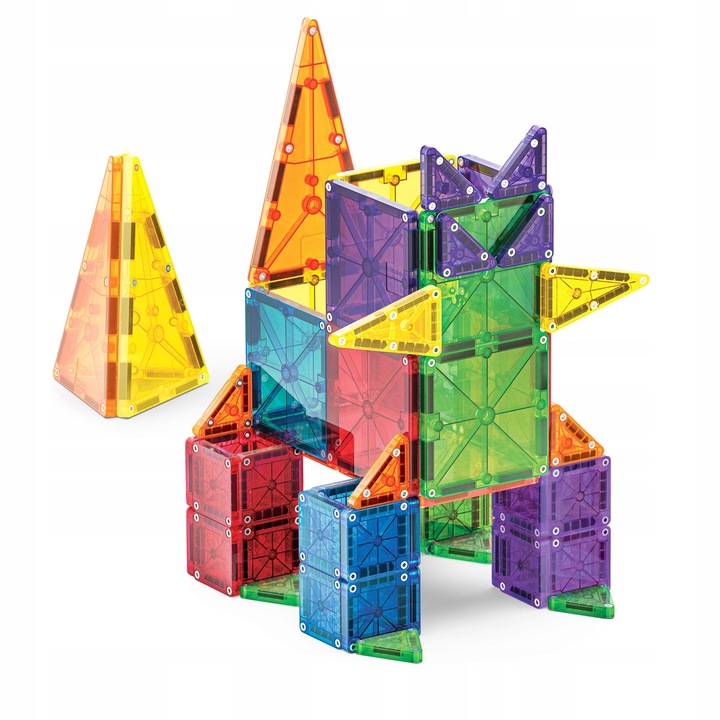 MAGNA-TILES Klocki Magnetyczne Konstrukcyjne COMBO microMAGS 62 elementy