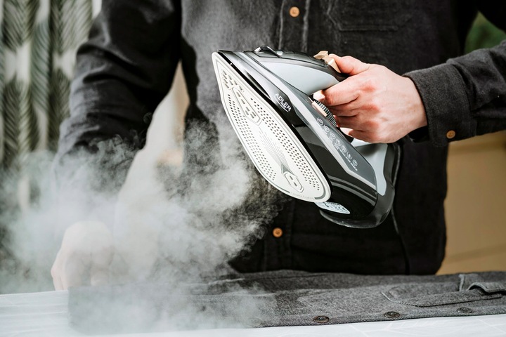 ŻELAZKO PAROWE 3000W STRAŻAK ANTI-CALC ANTI-DRIP PRASOWANIE W PIONIE MOCNE