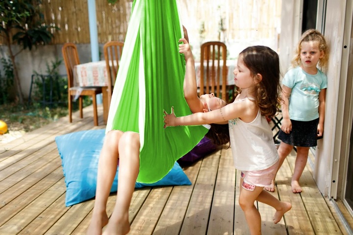 HUŚTAWKA DLA DZIECI HAMAK CHUSTA SENSORYCZNA AKROBATYCZNA JOGA + MOCOWANIE